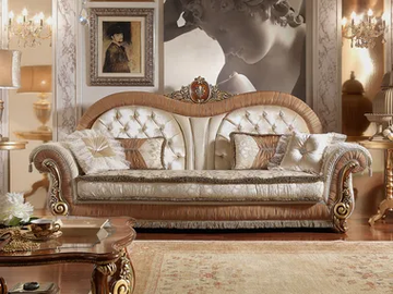 FIRENZE - 3 seater tufted fabric sofa by Barnini Oseo - view 2